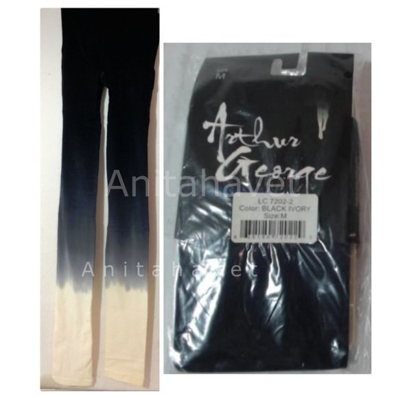 Black Ivory Ombre Footless Leggings Size M Arthur George by Rob Kardashian NWT - Picture 3 of 3